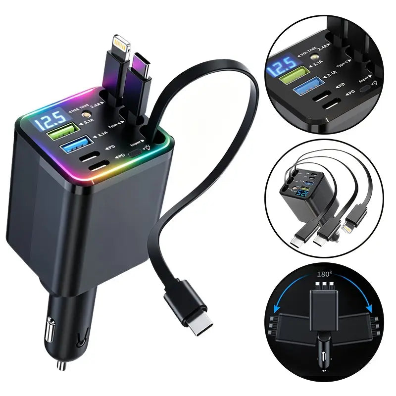 Fast Charge Power Station 120W | Star Projector & PD20W USB Hub