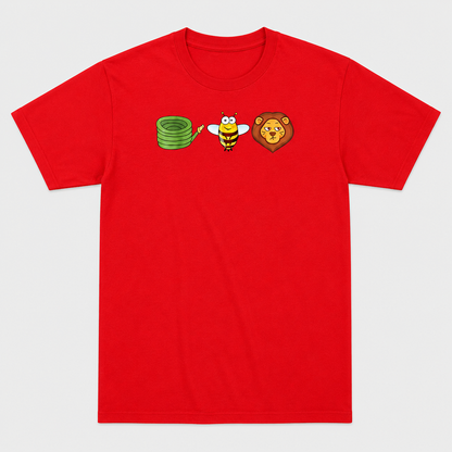 The Hose Bee Lion Tee – Funny Animal Cartoon Unisex Short Sleee T-Shirt