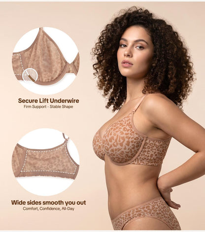 Seraphina Air Light Plus Size Mesh Underwire Bra
