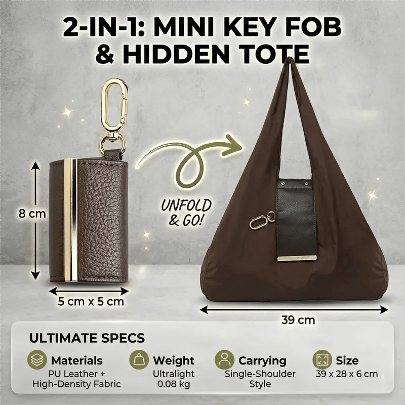 🛍️ Fold & Go! Keychain Tote Bag – Your Pocket-Sized Shopping Hero ♻️✨