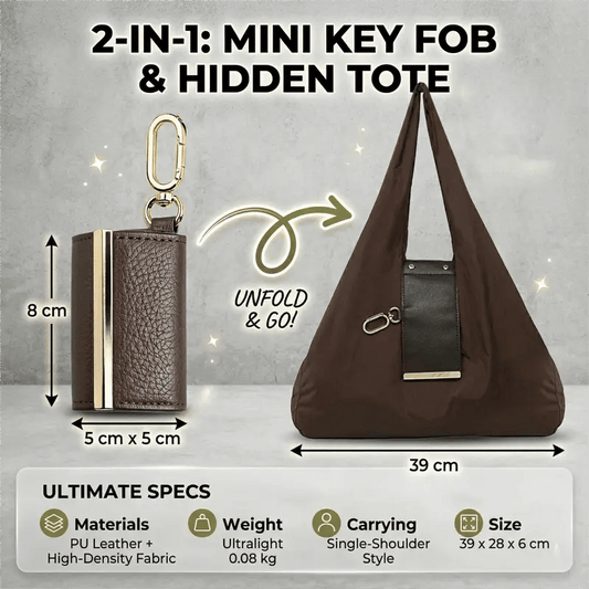 🛍️ Fold & Go! Keychain Tote Bag – Your Pocket-Sized Shopping Hero ♻️✨