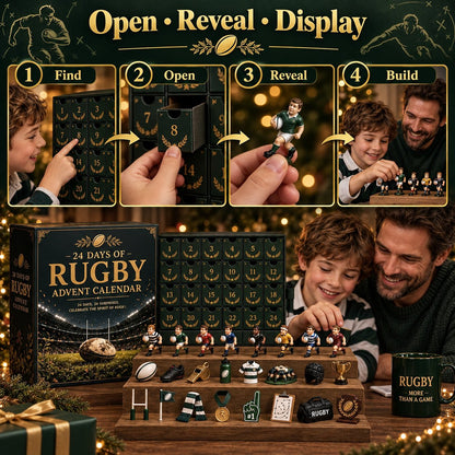🏈🎁Rugby Advent Calendar 2026 – 24 Rugby-Themed Collectible Surprises Christmas Countdown Gift(📦Buy 2 Free Shipping)