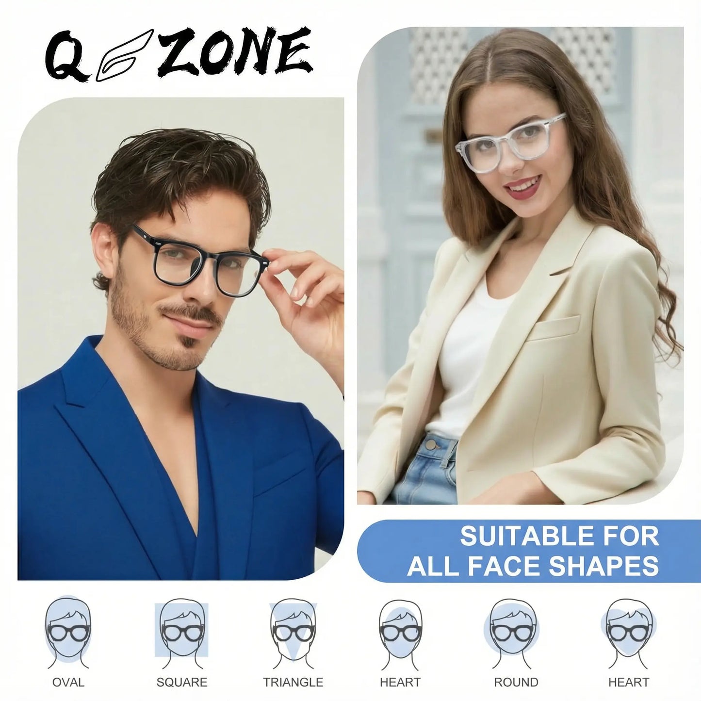 2026 New 1/2 Pack Blue Light Eyeglasses for Men & Women