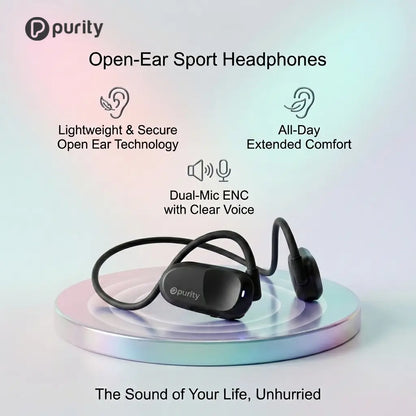 Purity Air Open Ear Wireless Bluetooth Headphones for Sports & Daily Use