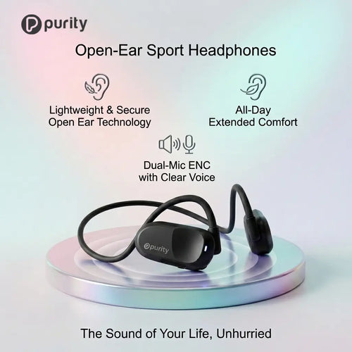 Purity Air Open Ear Wireless Bluetooth Headphones for Sports & Daily Use