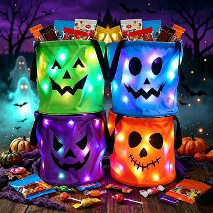 Halloween Candy Bucket with LED Lights