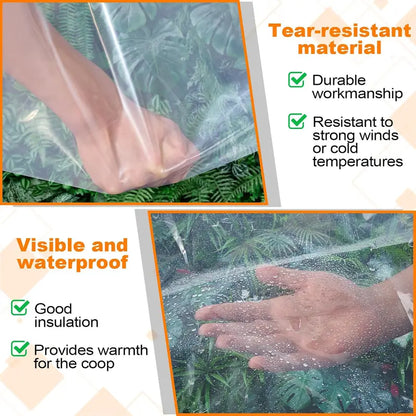 ⚡Clear Waterproof PE Tarp, Transparent Outdoor Cover with Metal Grommets