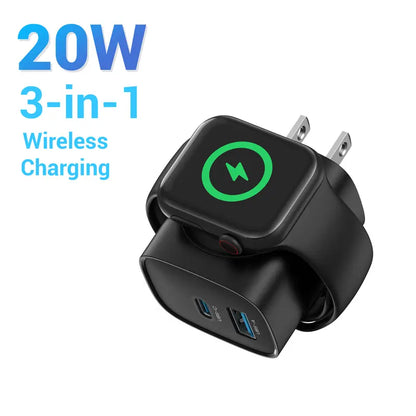 🔋 3-in-1 Magnetic Apple Watch Charger