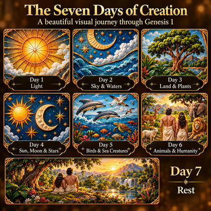 ✝️And God Created™ – The Seven Days of Creation 3D Biblical Art