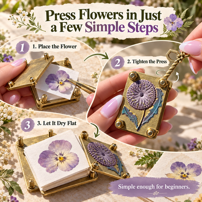 🌸Mini Flower Press – Portable Pocket Press for Flowers & Leaves