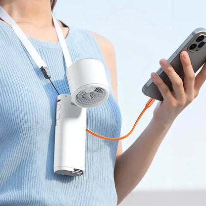 7-in-1 Portable Cooling Fan with Emergency Phone Charger Power Bank