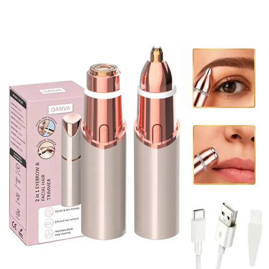 2 in 1 facial & eyebrow hair trimmer