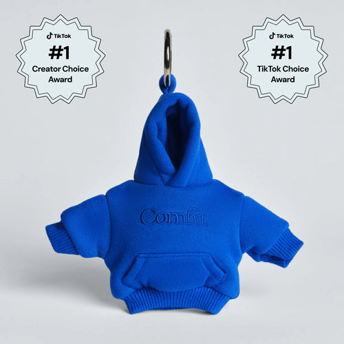 Comfrt | Hoodie Keychain | Miniature Stress Ball Hoodie Clip-On Keychain Charm