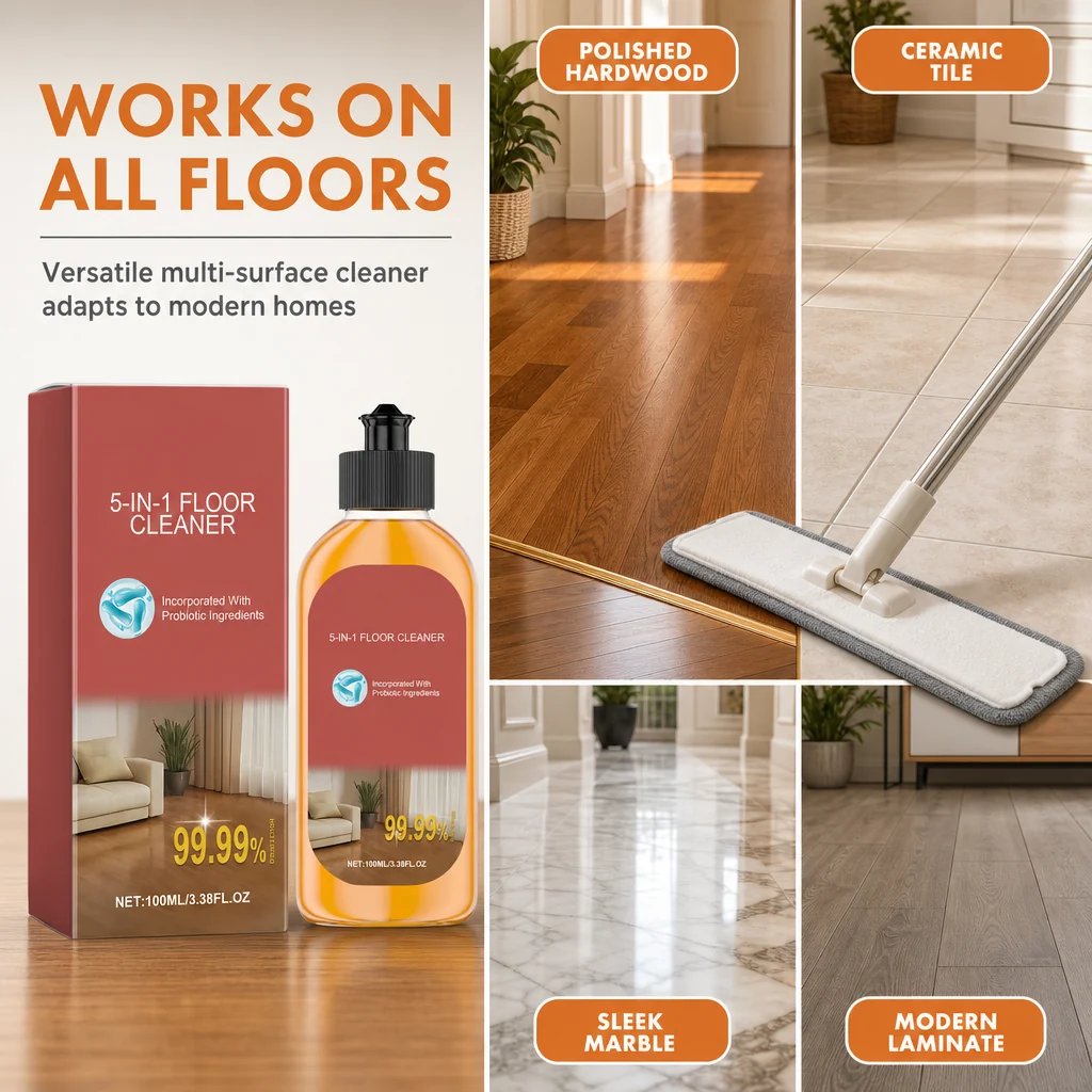📍📢50% OFF !! ⏰ Floor Cleaner Liquid for Tile Floor Care & Stain Removal