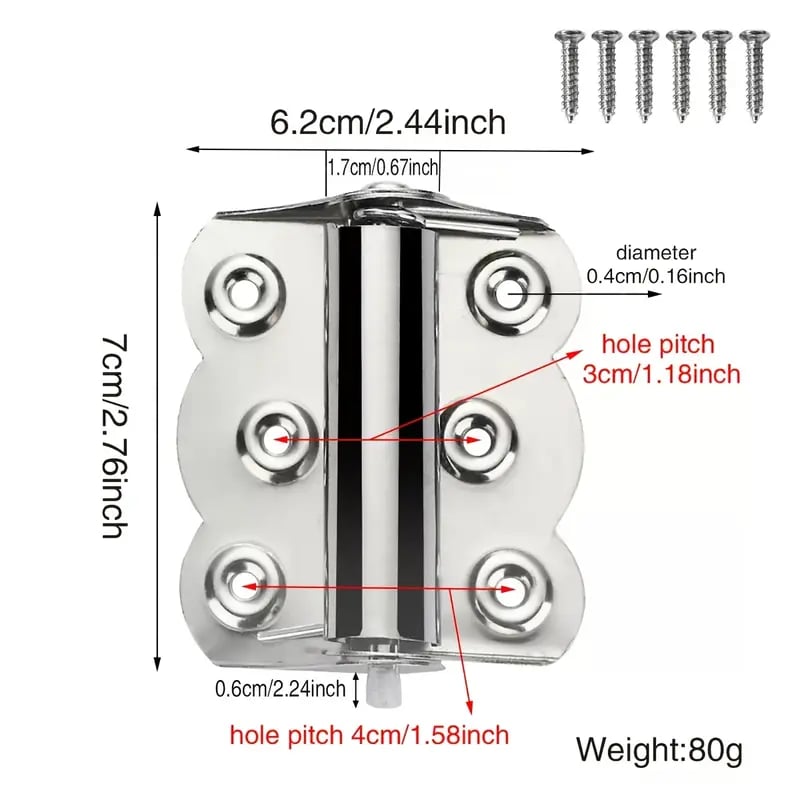 🔥LAST DAY 49% OFF - 🛠️🚪Stainless Steel Spring Butterfly Hinges, Self Closing Door Hinges
