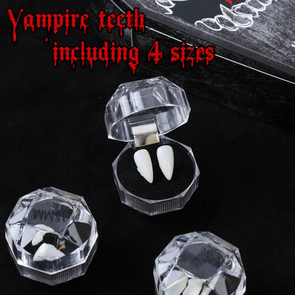 Creepy Reusable Vampire Fangs Denture Set
