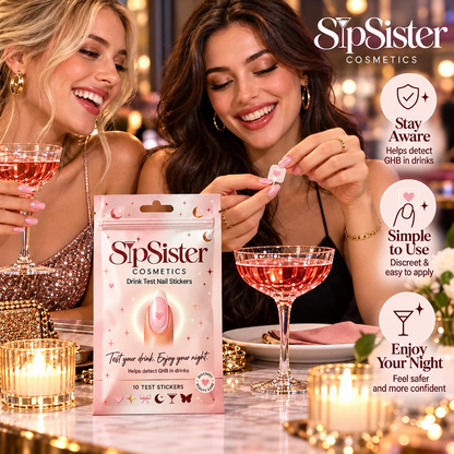 ❤️ Drink Testing Nail Stickers – Discreet, Easy-to-Use Drink Checks for Nights Out