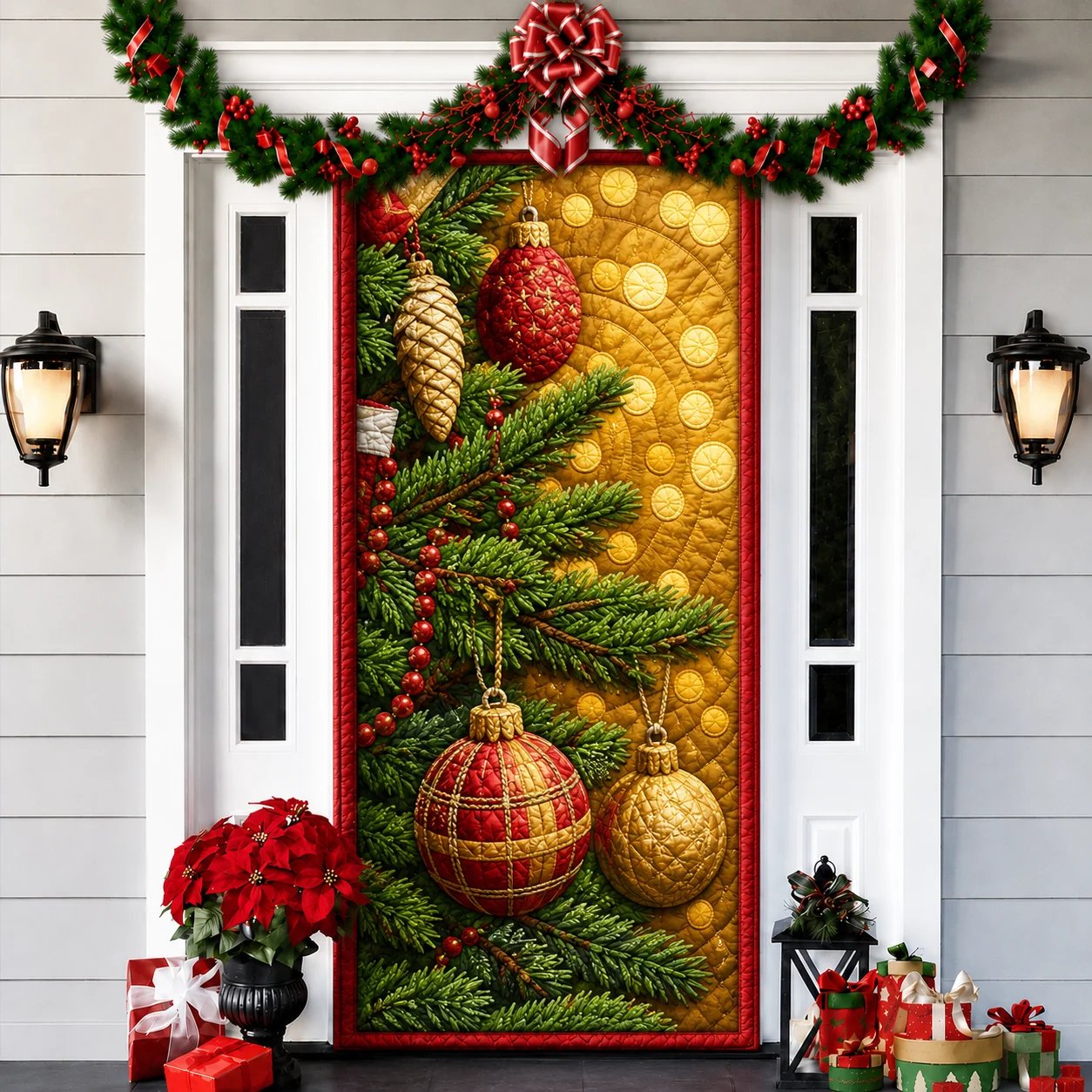 🎉🔥Last day with huge discounts!🌟2026 3D Christmas front door decoration