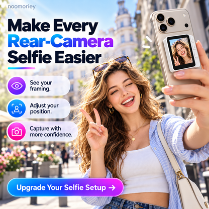 📱 Magnetic Rear Camera Selfie Screen – Live Preview Monitor for Vlogging & Selfies