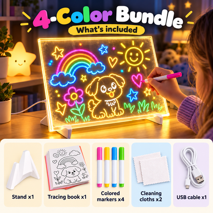 🌈🎨🎁 Magic Drawing Board for Kids – Draw, Glow & Erase🎁 Fun Create Gift for Boys &Girls