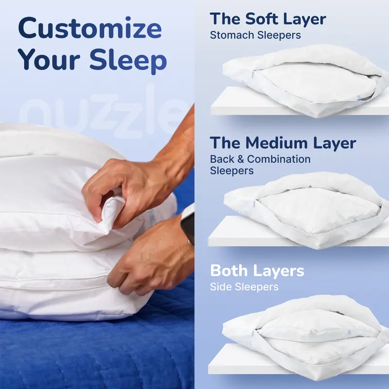 Luxury Cooling Pillow with 3-in-1 Adjustable Support 💤