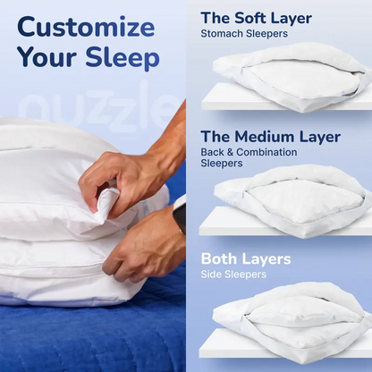 Luxury Cooling Pillow with 3-in-1 Adjustable Support 💤