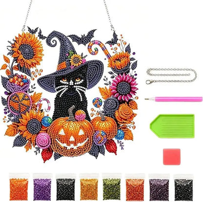 Halloween Diamond Painting Suncatcher Ornament Kit