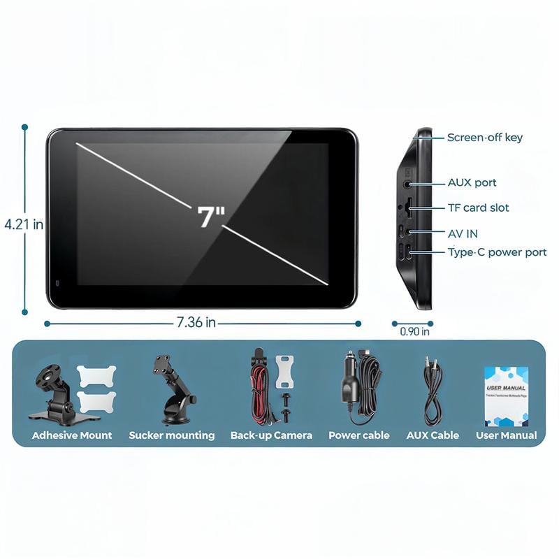 ✨Universal 7 Inch Car Android Radio 128G CarPlay Android auto Stereo Radio with 2.5D HD Touchscreen  FM BT