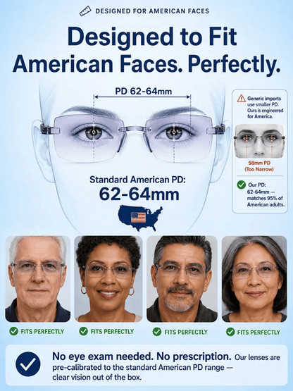 Rediscover Clear Vision  –   Smart Zoom Diamond-Cut Reading Glasses