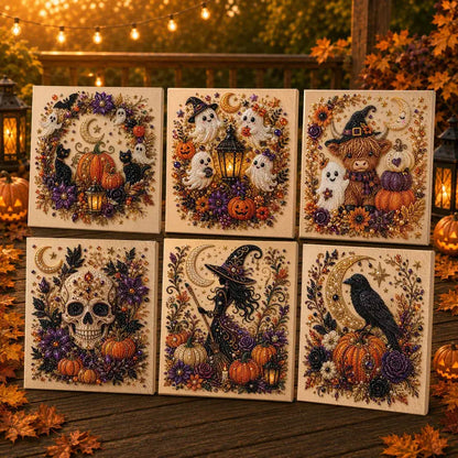 Halloween Ghost Pearl Art DIY Kit, Spooky Cute 3D Diamond Painting Crafts, DIY Fall Home Decor Wall Art, Beginner DIY Seasonal Party Gift