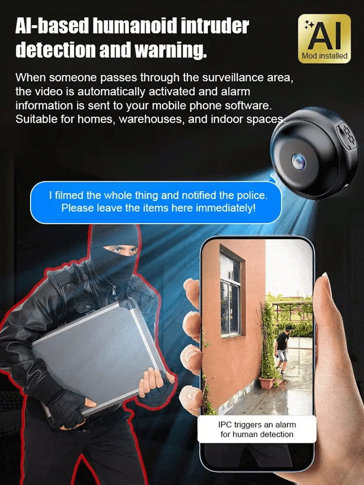 [Upgraded ultra-invisible]📸Mini WIFI Camera 1080P HD - Night Vision Included