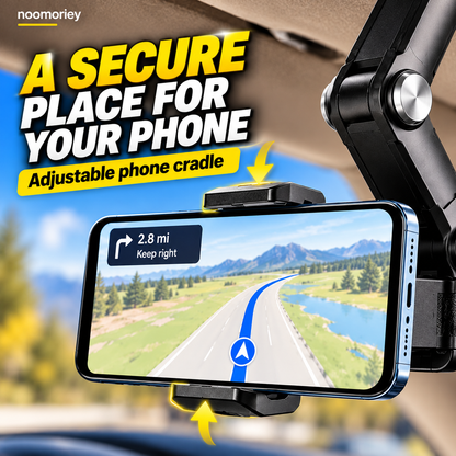 📱 1080° Adjustable Car Sun Visor Phone Holder – Foldable 360° Rotating Hands-Free Mount