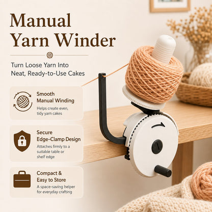 🧶 Manual Yarn Winder – Turn Loose Yarn Into Neat, Organized Cakes ✨