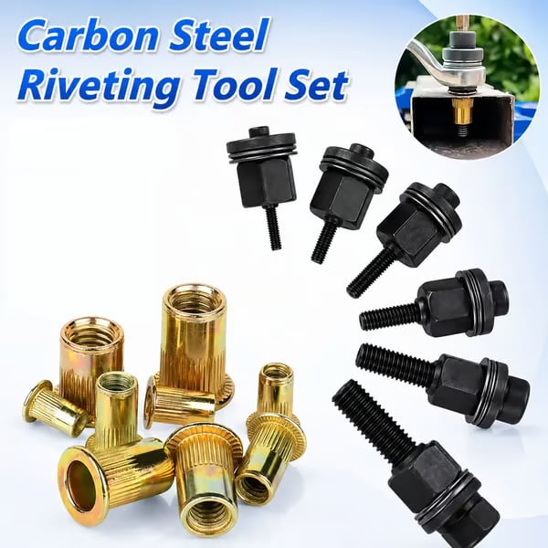 🛠️Head Rivet Nut Tool, M3 M4 M5 M6 M8 M10 Rivnut Kit