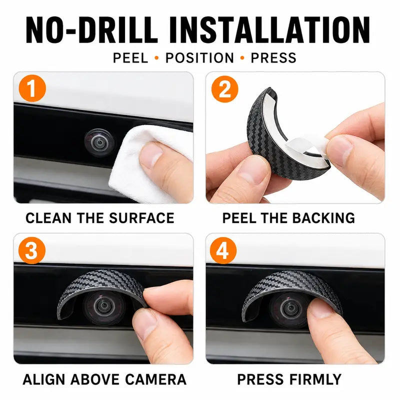 🚗📷 4-Piece Rearview Camera Rain Cover Set – Universal Weather Shield for Clearer Parking View ☔