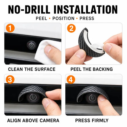 🚗📷 4-Piece Rearview Camera Rain Cover Set – Universal Weather Shield for Clearer Parking View ☔