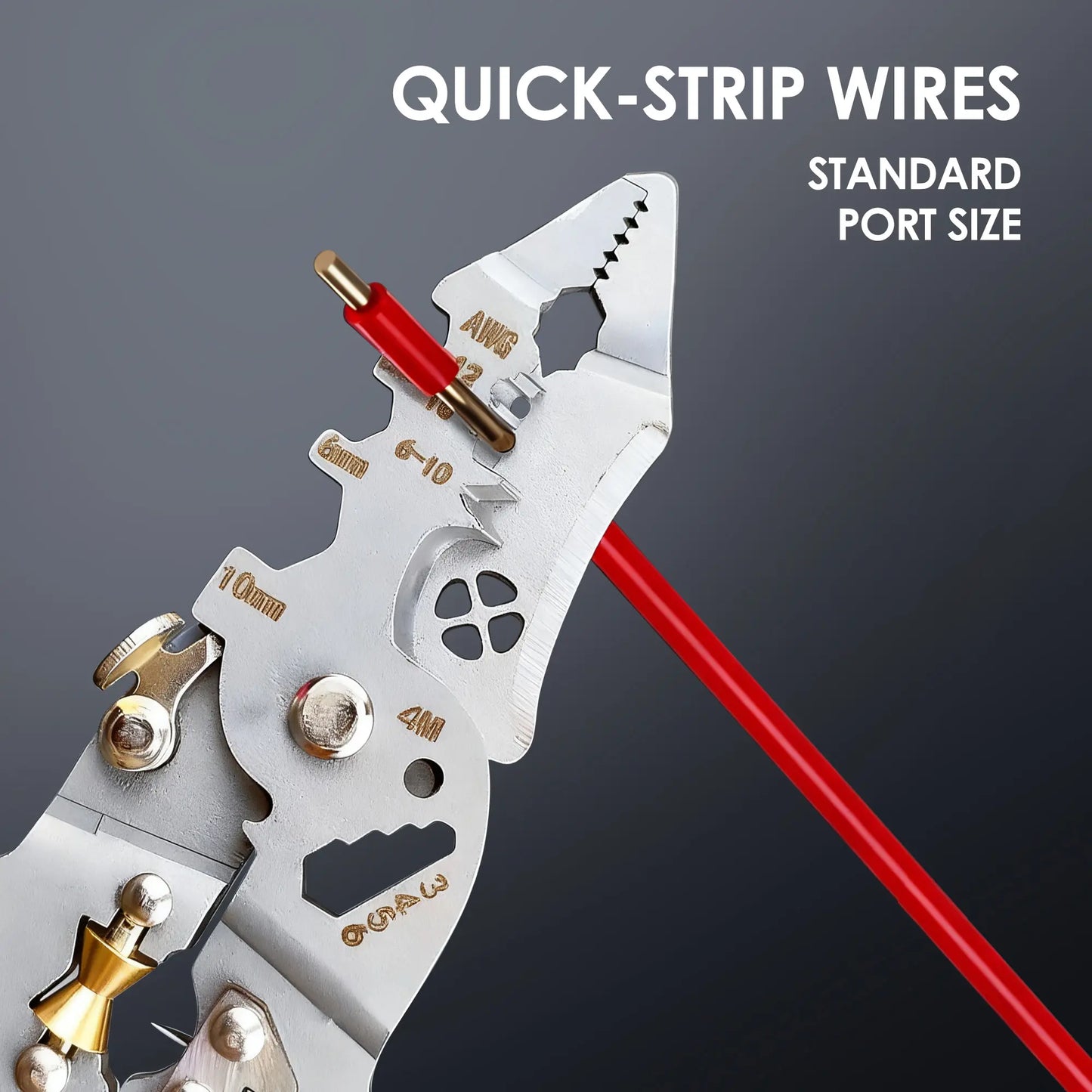 16-in-1 Multi-Function Pliers, Wire Stripper Crimper Cutter with Insulated Grip & Voltage Tester