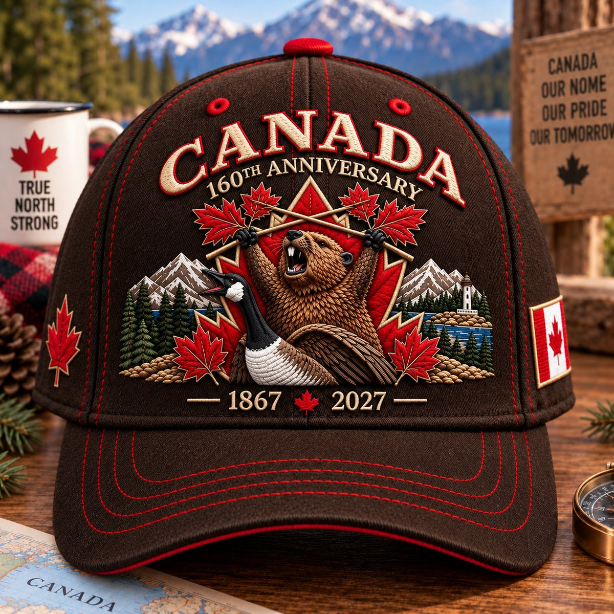 🔥LAST DAY 50% OFF - 🍁 Canada 160th Anniversary 1867–2027 - Premium Embroidered Heritage Cap100% Cotton • Detailed Embroidery • Comfortable Fit