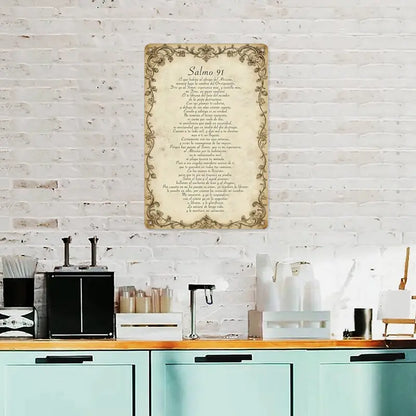 🙏 Psalm 91 Metal Wall Art | Christian Home Blessing Decor | Faith Inspired Scripture Sign