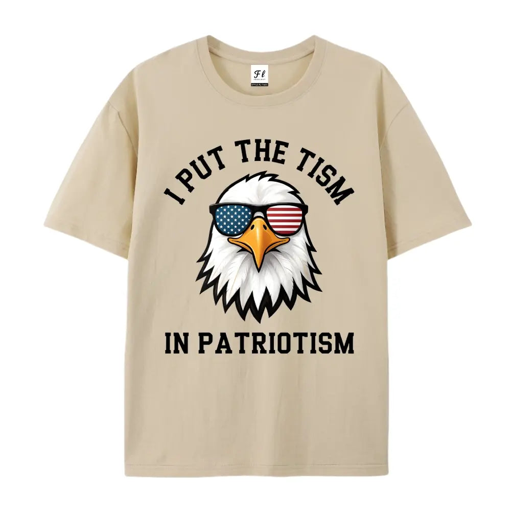 Comfort Colors "Put The Tism In Patriotism" Athletic Eagle Shirt – 2026 Funny Pure Cotton Streetwear Tee