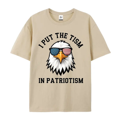 Comfort Colors "Put The Tism In Patriotism" Athletic Eagle Shirt – 2026 Funny Pure Cotton Streetwear Tee