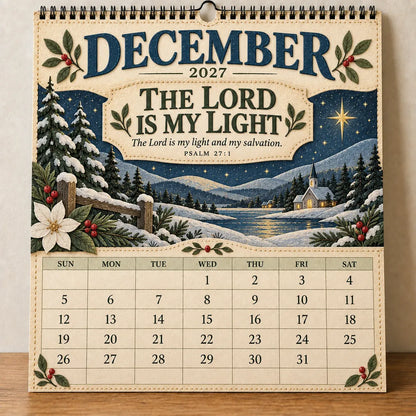 ✝️ 2027 Psalms Wall Calendar | Monthly Scripture & Christian Artwork
