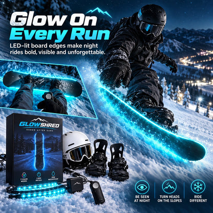 🏂 LED Snowboard Edge Light Kit – 7 Color Night Riding System❄️Light Up Every Run. Own Every Night✨