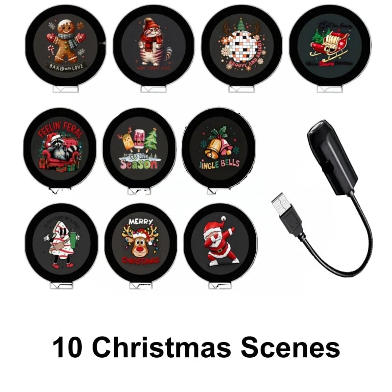 HD Christmas Projector – 6 or 10 Festive Scenes