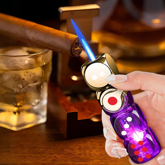 🔥 46% OFF-🎲 360° Spinning Dice Lighter 🔥 Windproof Jet Blue Flame, LED, Refillable EDC Gadget(Free of butane gas)