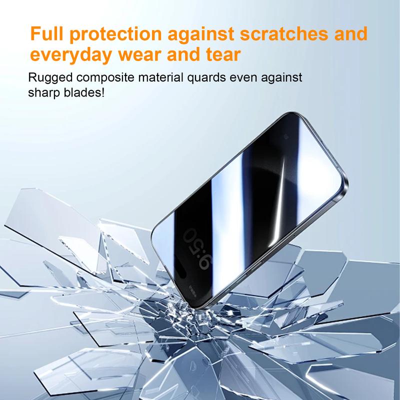 Luxury Privacy Screen Protector for iPhone- Fingerprint Proof, Scratch Resistant