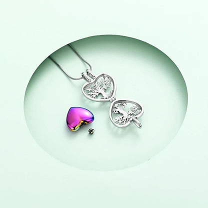 🌓Last Day 49% OFF-🌳❤️Heart Tree of Life Cremation Memorial Pendant | symbolizing the eternal continuity of life and love.