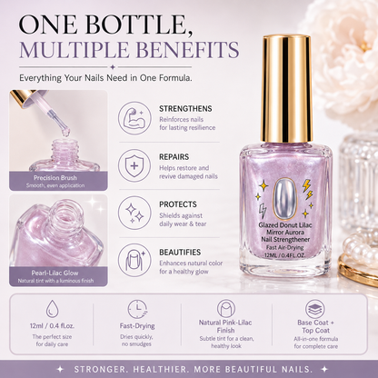 💅 40% OFF !! ⏰ Lilac Glossy Nail Strengthener – Strengthen Weak Nails & Restore Natural Shine — Devareon®