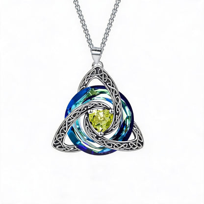 ✨ Birthstone Celtic Trinity Knot Necklace – Meaningful Irish Knot Pendant for Women, Anniversary & Birthday Gift