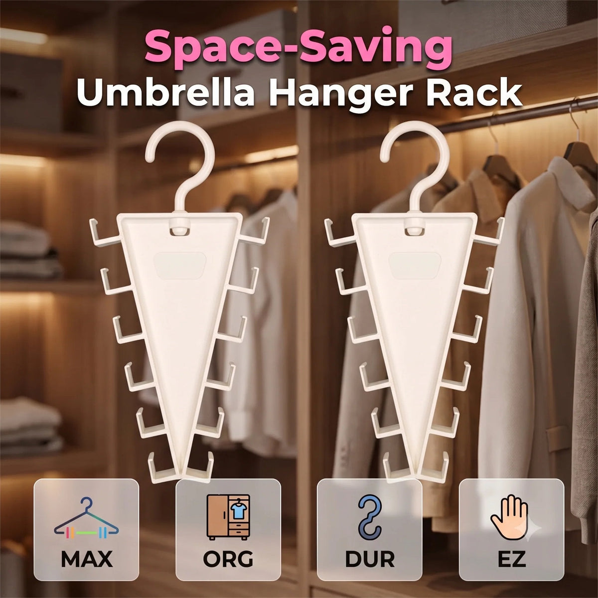 🔥 50% OFF 360° Rotating 12-Hook Organizer Hanger – Closet Space Saver